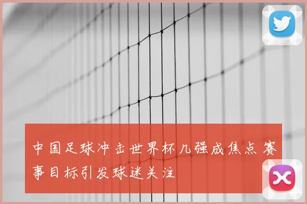 中国足球冲击世界杯几强成焦点 赛事目标引发球迷关注